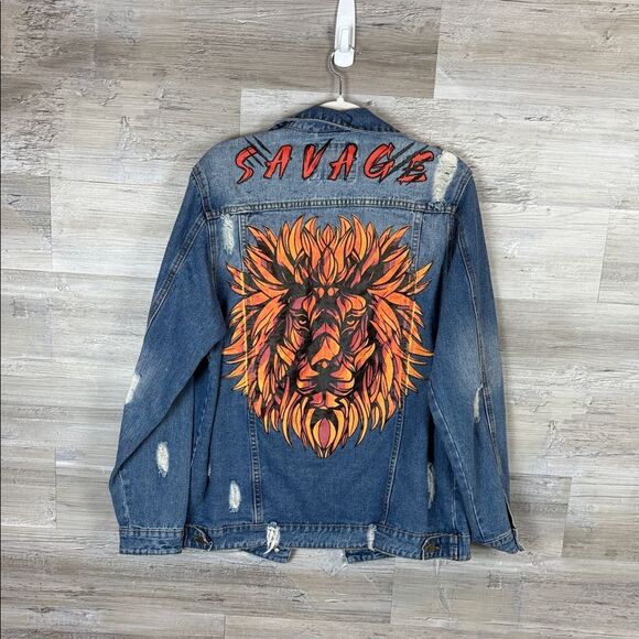 American Bazi Distressed Denim Jacket - Picture 3 of 5